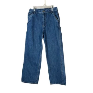 Carhartt Blue Straight Leg Cargo Style Jeans Size 16 - Picture 1 of 8