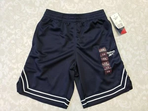 Reebok Navy Blue Athletic Sports Basketball Shorts S Small 7-8 Boy NEW - Picture 1 of 2