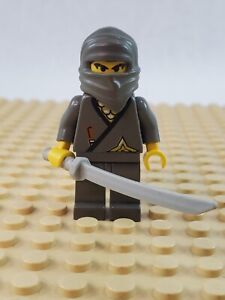 LEGO Ninja Gray minifigure 6093 6089 6033 3019 1187 4805 Ninjago mini figure
