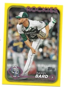 2024 Topps Series 1 DANIEL BARD  Yellow Parallel -COLORADO ROCKIES- #320 - Picture 1 of 1