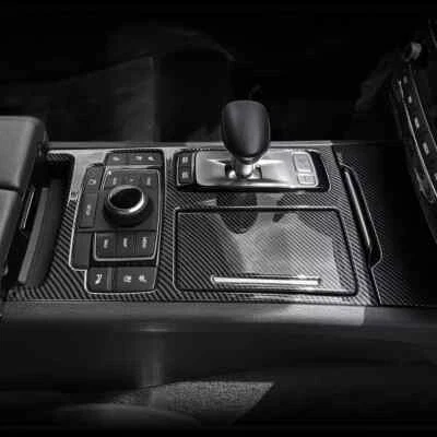 Cubierta de panel de control de consola central de carbono para Genesis G80 Sport 2017-2020 Foto 1 de 4