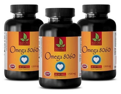 Suplementos para olhos secos - OMEGA 8060 3B - óleo de peixe alto epa dha - Imagem 1 de 4