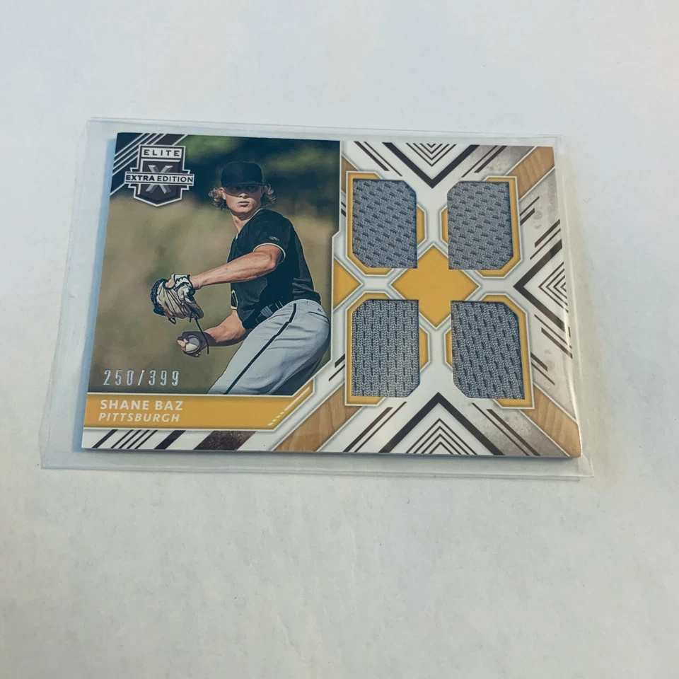 F91483  2018 Elite Extra Edition Quad Materials #9 Shane Baz/399 - Image 1 of 1