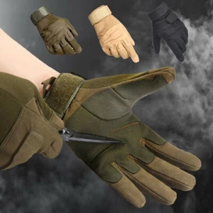 Tactical Training Full Finger Gloves Tough Outdoor Military Combat Riding Gloves - Picture 1 of 15