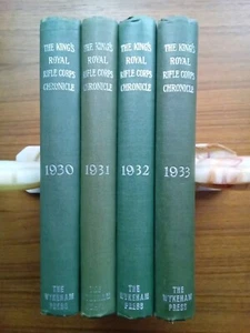 FOUR Volumes 1930-1933 THE KING'S ROYAL RIFLE CORPS CHRONICLE  Lt. Col Pardoe  - Foto 1 di 14
