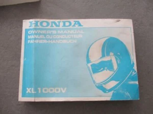 Podręcznik Kierowca Honda XL 1000 V Instrukcja obsługi Owner nie manual - Zdjęcie 1 z 5