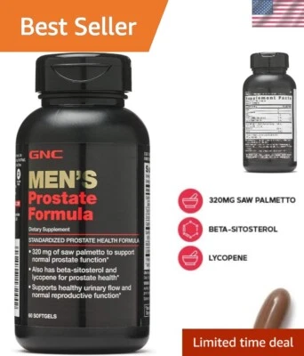 Fórmula de próstata para hombre con palma enana americana - 60 cápsulas blandas para la salud de la próstata Foto 1 de 4