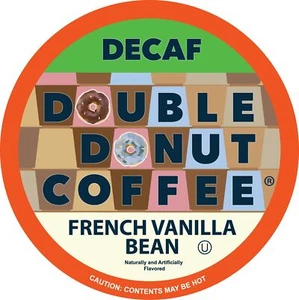 Double Donut Decaf French Vanilla Coffee Pods Medium Roast Single Serve Frenc... - Picture 1 of 8