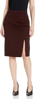 Kenneth Cole 252439 Women's The Flex Pencil Skirt Merlot Size 2 - Image 1 of 2