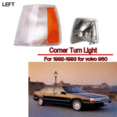 Lentes de luz de esquina/señal de giro del lado izquierdo del conductor para Volvo 940 960 740 1990~1995 Foto 1 de 4