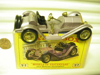 MATCHBOX 1961 YESTERYEAR Y7 LILAC 1913 MERCER RACEABOUT TYPE 1 FENDERS MINT BXD* - Image 1 of 4