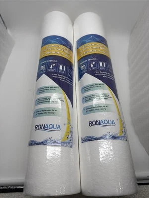 Big Blue Sediment Replacement Water Filters 5 Micron 4.5" x 20" Set of 2 FREESHP - Image 1 of 4
