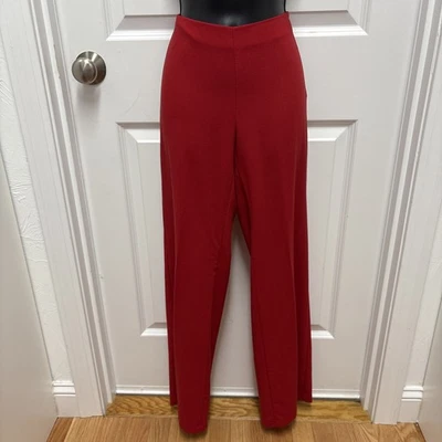 Pantalón Sisley Rojo Ancho 80% Lana Hecho en Italia - Talla 40 (US 4) Foto 1 de 4