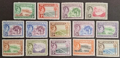 Dominica 1938-47, 14x estampillas Mh Foto 1 de 2