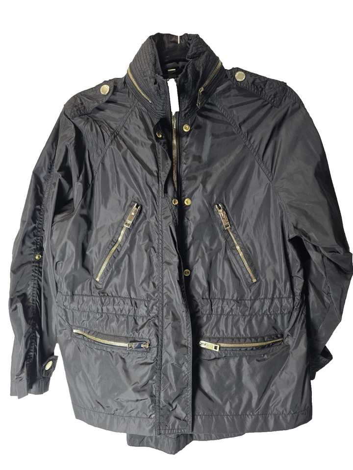 Легкая черная куртка Burberry Brit с золотой фурнитурой размер США 6 (S-M) - Изображение 1 из 4