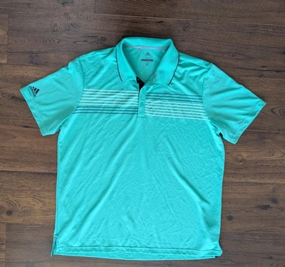 Adidas Golf Polo Shirt Green Short Sleeve Men's XL (24" pit-pit, 30" length) - Image 1 of 4