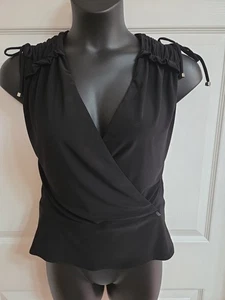 Frank Lyman Montreal Design Collection ärmellose Bluse mit V-Ausschnitt Large - Bild 1 von 9