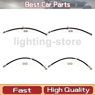 Linha de freio hidráulica de freio dianteiro traseiro 4 compatível com 2007 Lincoln MKX - Imagem 1 de 4