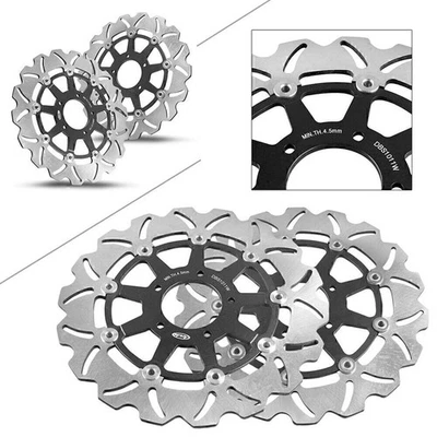 Pair Floating Front Brake Disc Rotors For Kawasaki KLV1000 2004-2007 2005 2006 - Image 1 of 4