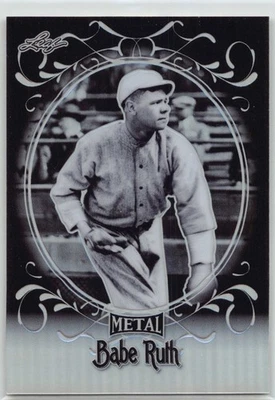 2019 Leaf Metal Babe Ruth Collection #07 Babe Ruth Black #/15 - Image 1 of 2