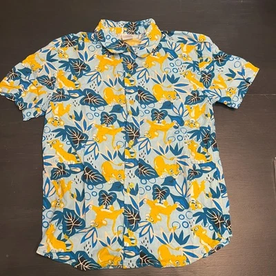 Disney El Rey León Camisa Abotonada Estampado Tropical Hawaiano 14/16 Foto 1 de 4