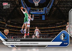 2025/26 NBA Topps Now 28 COOPER  FLAGG DALLAS MAVERICKS 20PTS  ROOKIE  PRESALE - Picture 1 of 2