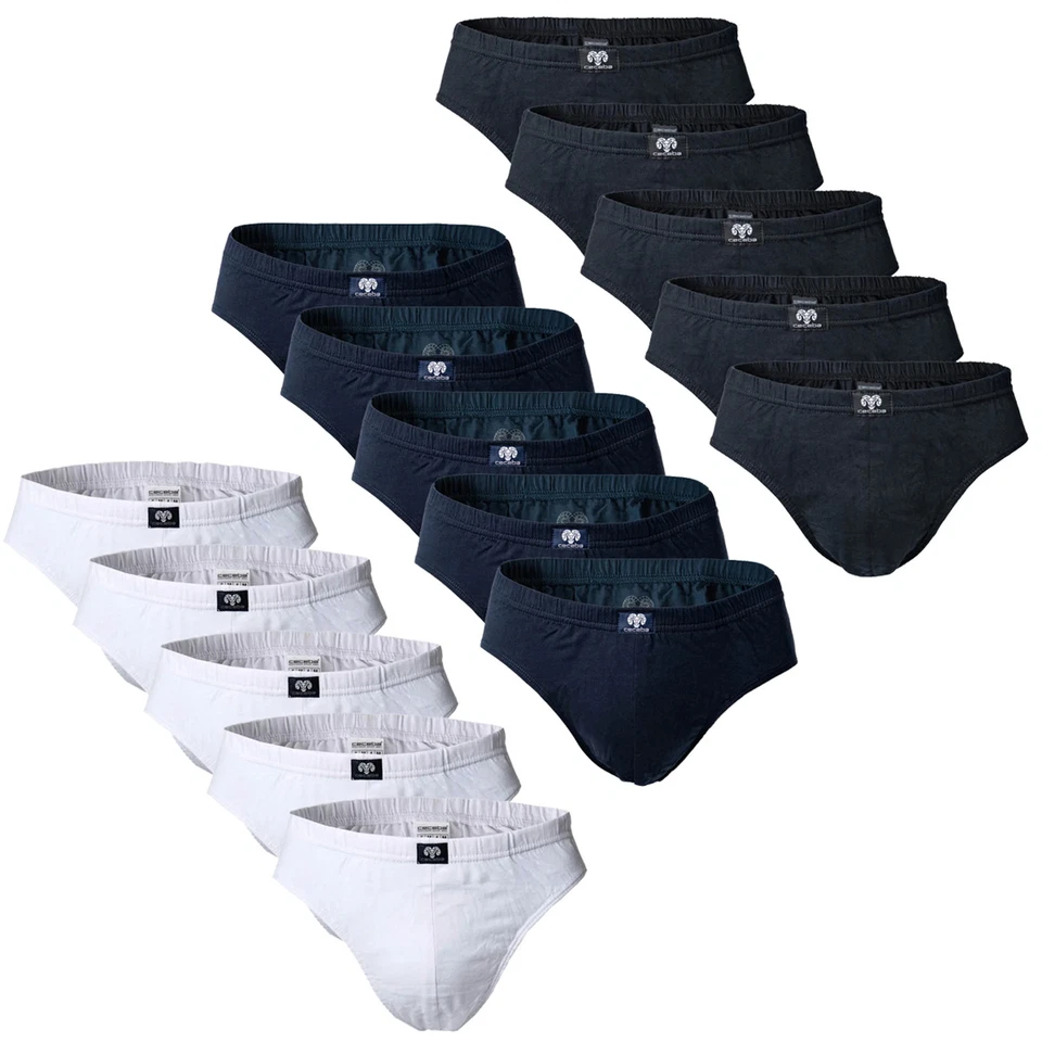 CECEBA Herren Slips, 5er Pack - Sport Slip, Basic, Baumwolle, M-3XL, einfarbi... - Bild 1 von 3