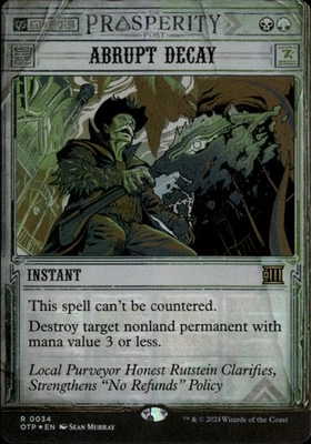 Abrupt Decay Outlaws of Thunder Junction: Breaking News OTP Foil NM - Image 1 of 2