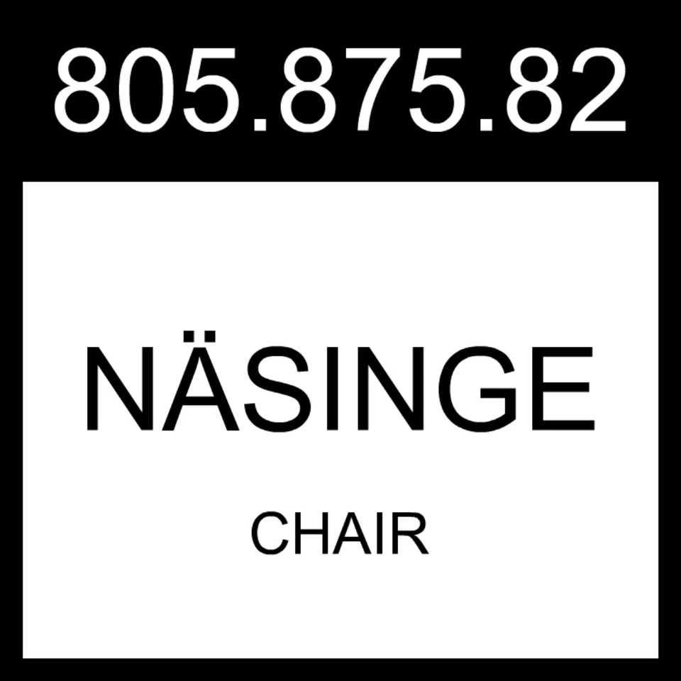 Silla IKEA NASINGE NÄSINGE Blanca/Tibbleby Beige-Gris 805.875.82 Foto 1 de 1