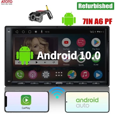 Android 7" Autoradio 2Din MP5 GPS Navi Carplay BT WIFI USB FM DVR On-Dash Kamera - Bild 1 von 4