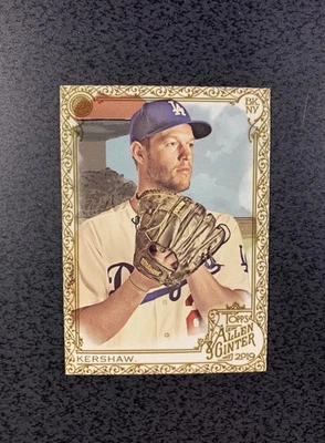 2019 Topps Allen & Ginter Clayton Kershaw #126 Gold Hot Box Parallel - Image 1 of 2