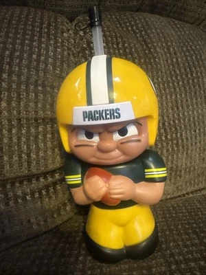 Green Bay Packers Fútbol Personaje Taza 3D Big Sip Botella de Agua 16 Oz Foto 1 de 4