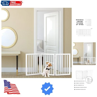 Ворота для домашних животных — 3-панельный складной забор для лестниц, прихожих или дверного проема... - Изображение 1 из 4