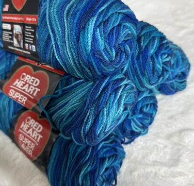 Hilo Red Heart Super Saver MACAW 3944 acrílico 5 oz madejas LOTE DE 6 NUEVO Foto 1 de 4