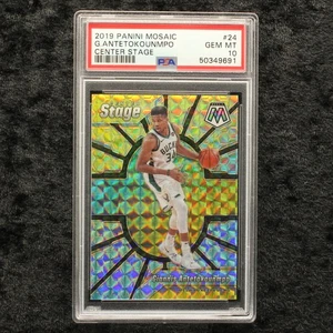 Panini Mosaic Giannis Antetokounmpo PSA 10 Center Stage 2019 Basketball NBA - Picture 1 of 2