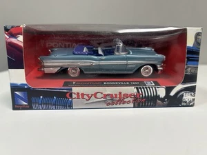 NewRay City Cruiser Collection 1:43 Pontiac Bonneville 1957 Blue Convertible ~47 - Picture 1 of 8
