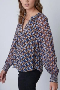 Velvet by Graham & Spencer Marley Printed Blouse Top Size XL - Picture 1 of 8