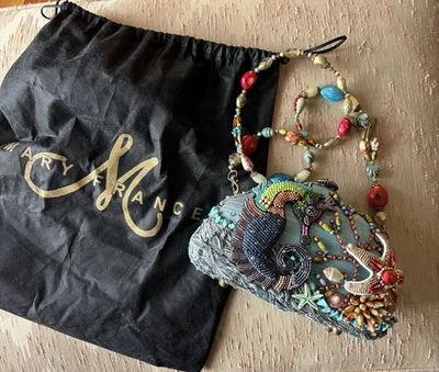 Bolso de mano 3D Seahorse, estrella de mar turquesa bajo el mar Mary Frances con cuentas Foto 1 de 4