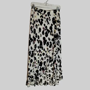 Falda Cato Para Mujer XS Maxi Negra Blanca Púrpura Amarilla Estampado Animal Abertura Lateral - Imagen 1 de 8