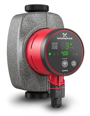 Grundfos Alpha3 25-40, 180 mm Hocheff. Umwälzpumpe, 230 V/50 Hz - 99371926 - Bild 1 von 3