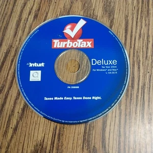 Turbo Tax Tax Year 2004 Deluxe Intuit v04.00 cd 358688 Disc Only - Afbeelding 1 van 2