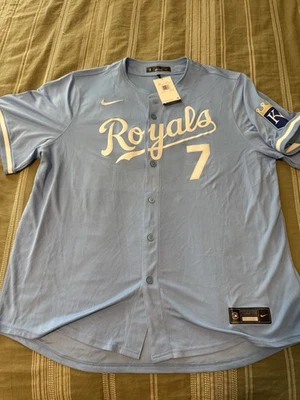 NWT Men’s Nike Kansas City Royals Powder Blue Jersey Bobby Witt Jr 2XL/XXL - Image 1 of 4