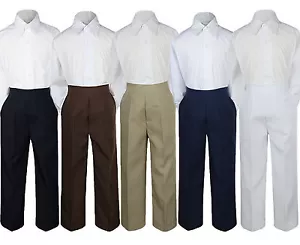Conjunto de 2 piezas de Traje de Esmoquin Fiesta Formal Niño Pequeño Niño Adolescente Camisa y Pantalones Sm-20 - Imagen 1 de 2