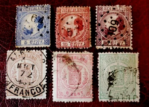 6 Francobolli Olanda (1867 e 1869) - Lotto #45L (più difetto omaggio) - Foto 1 di 2