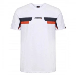 Ellesse Men Size S White Tee Shirt cotton Short Sleeve with embroidered logo - Picture 1 of 4