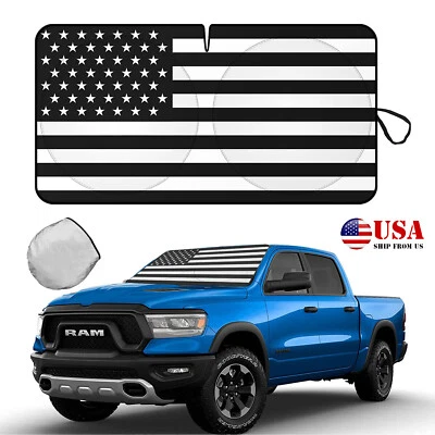 Parabrisas de coche para Dodge Ram 1500 2500 protector parasol bandera de Estados Unidos cubierta de bloque UV Foto 1 de 4
