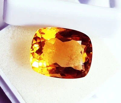 Citrine 10.00 Ct Loose Gemstone Cushion Shape With Certificate - Image 1 of 4