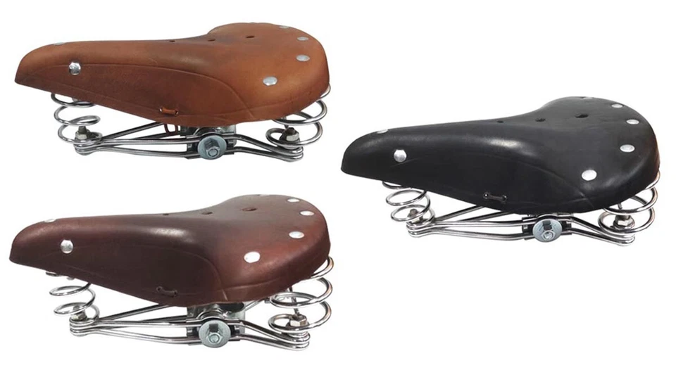 Bicycle saddle BGB-902 leather saddle retro saddle bicycle seat Dutch bike sprung - Image 1 of 1