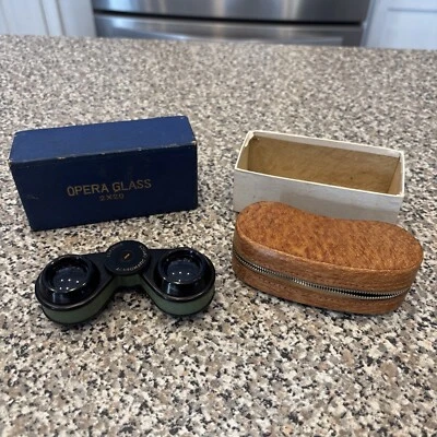 Vintage BINOLUX ACHROMATIC OPTICS Binoculars 2X20 Opera Glasses #13011 +case - Image 1 of 4