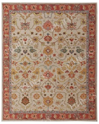 New  Elham Traditional Design  Handmade  Tufted Woolen Area Rug - Image 1 of 4